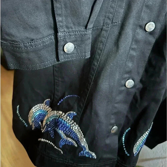 Las Olas black dolphin light jacket size XL - Picture 4 of 11